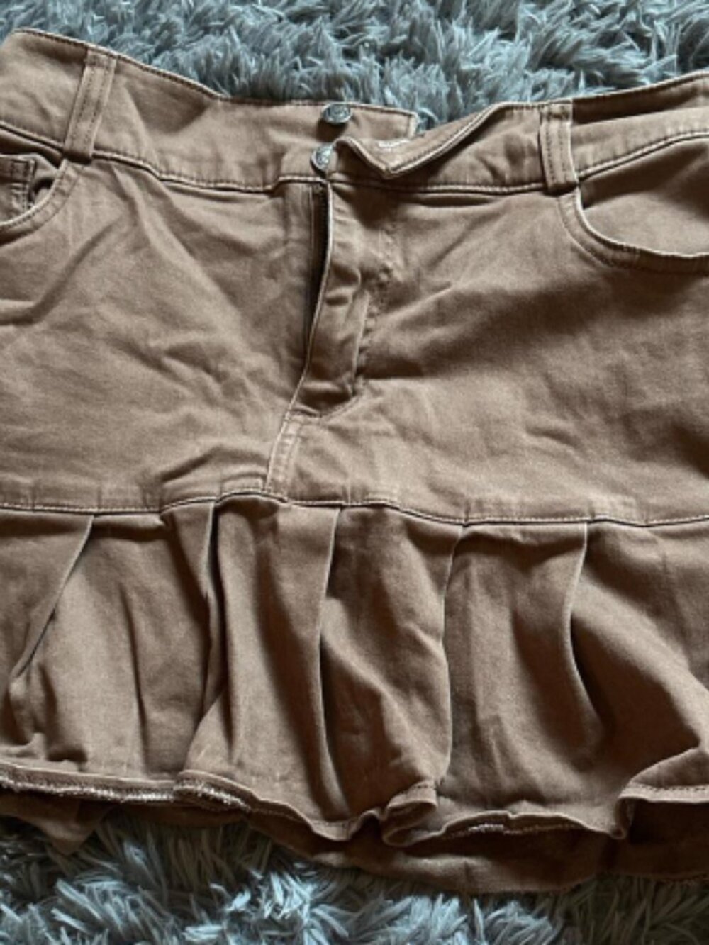 Hollister khaki workwear short skirt